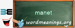 WordMeaning blackboard for manet